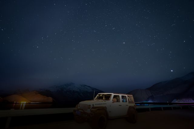 不周山營地的昨夜星辰，拍了個過場