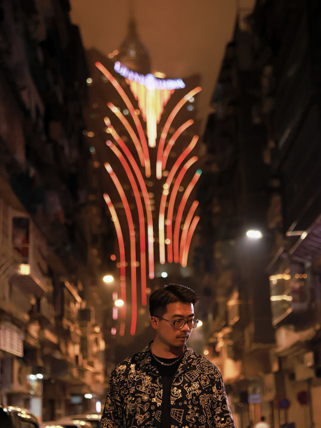 澳門夜晚的citywalk，直接港風拉出畫面感