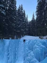 藍冰瀑布絕美雪景