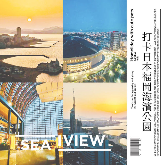 打卡日本福岡濱海公園日落
