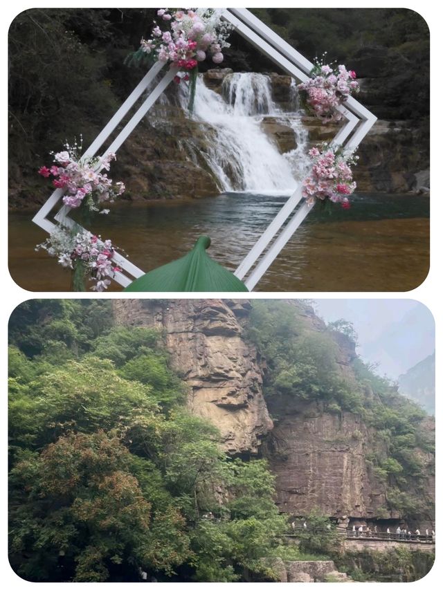 雲台山美瘋了！紅岩碧水+瀑布直接撞進心巴