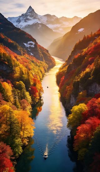 ซ่อนตัวอยู่ที่เชิงเขาฉางไป่คือทะเลสาบแห่งหนึ่งซึ่งจะเปลี่ยนเป็นสีสันสดใสในฤดูใบไม้ร่วง