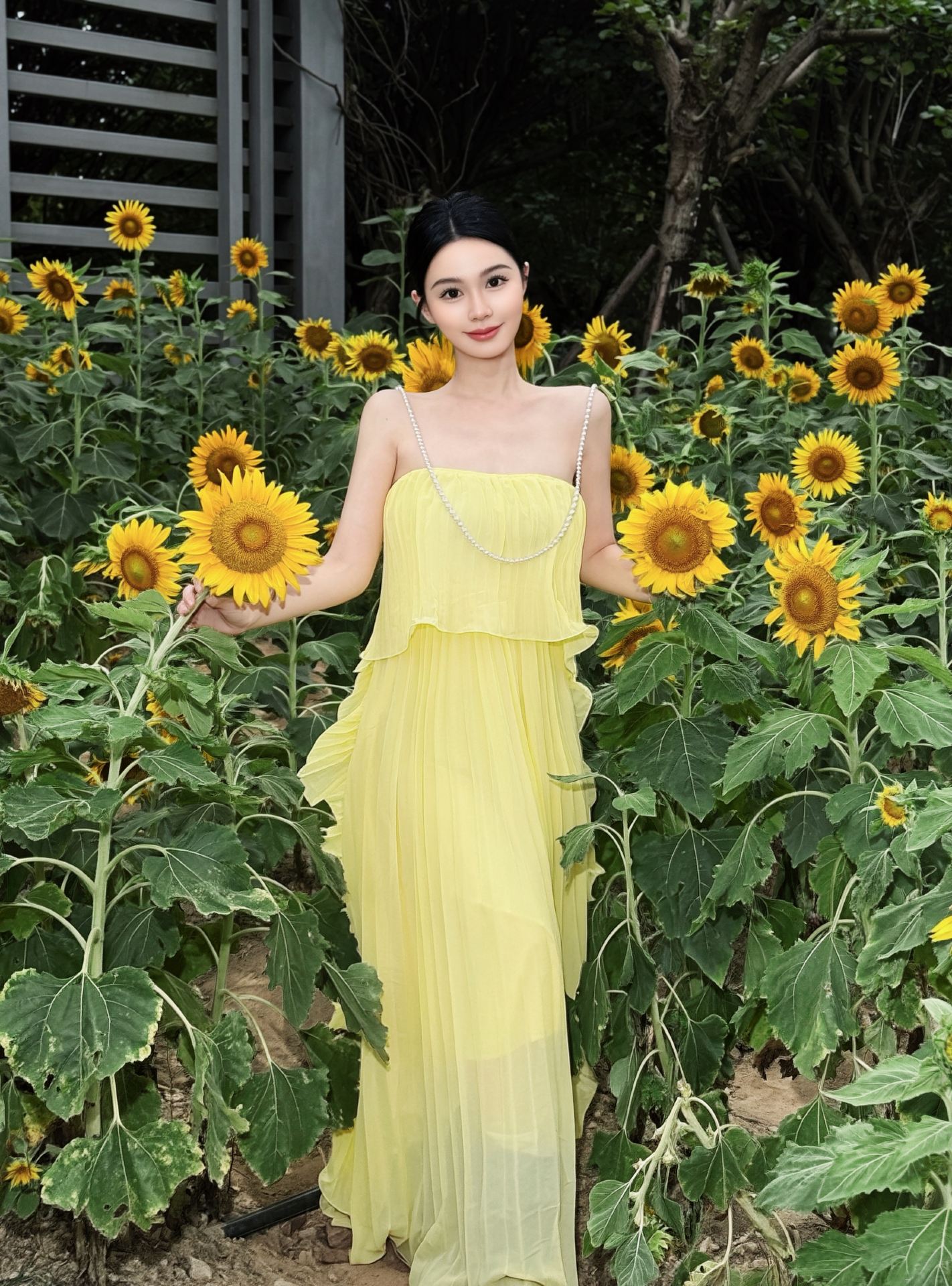 green dress in sunflower field Come to Quanzhou and see the free fields discount_filter:50%-60%
