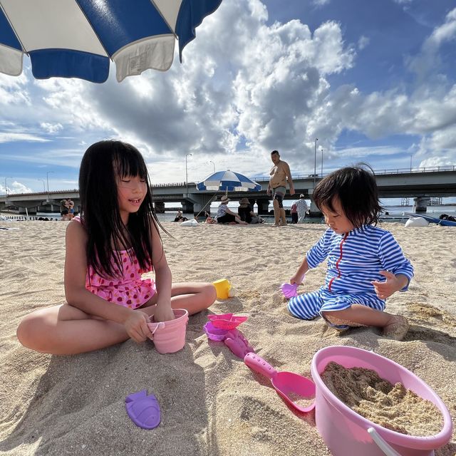 《沖繩旅行》最近國際通嘅沙灘玩沙+着和服👘去神宮打卡+去埋playhouse玩