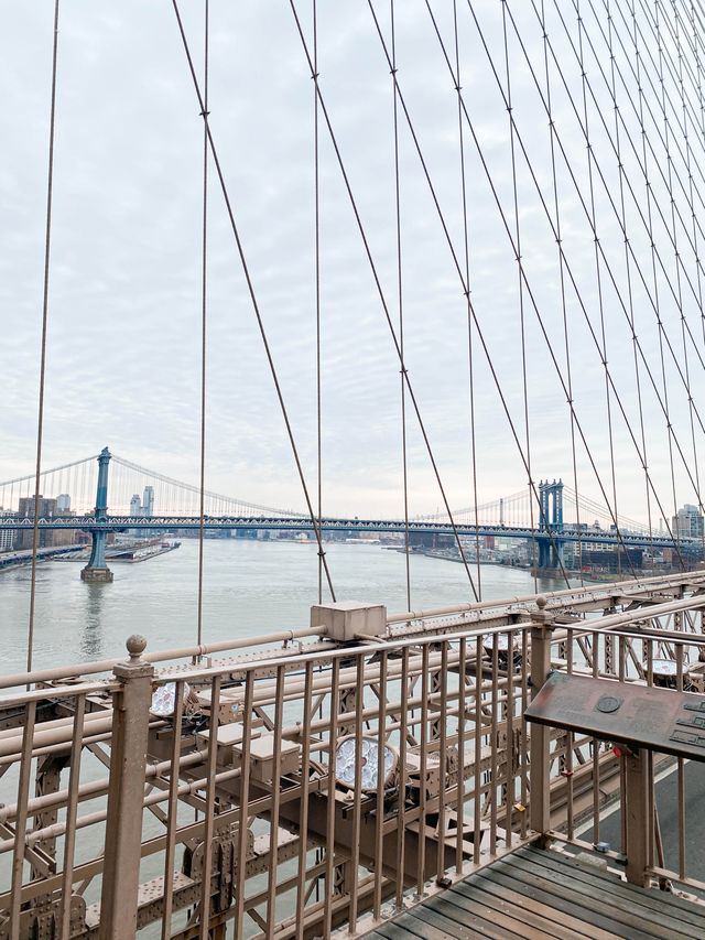 We walked across the iconic Brooklyn Bridge! 