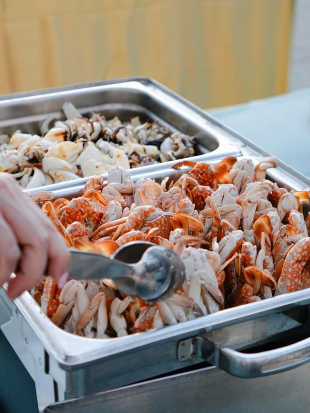 🦐 ทานบุฟเฟ่ต์ทะเลเผาพร้อมชม Sunset 