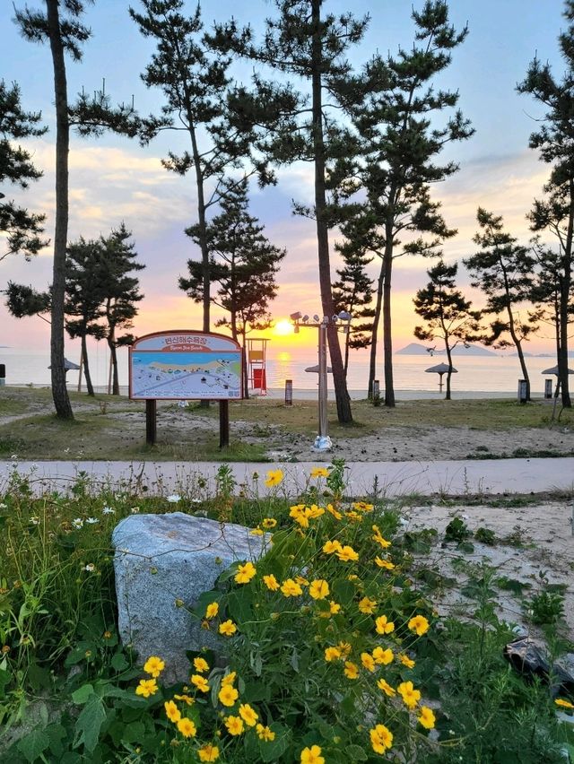 휴양지 느낌 가득 전북 일몰명소 변산해수욕장🏖