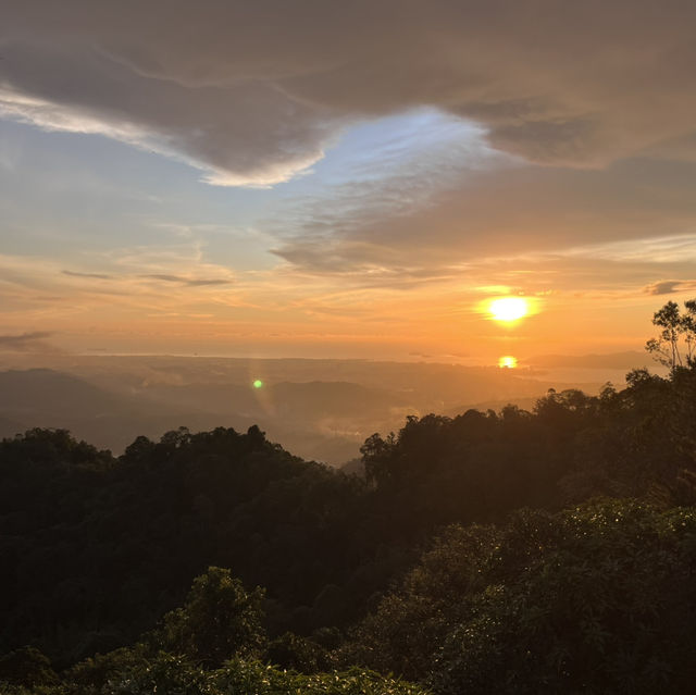 Sunset with cup of tea