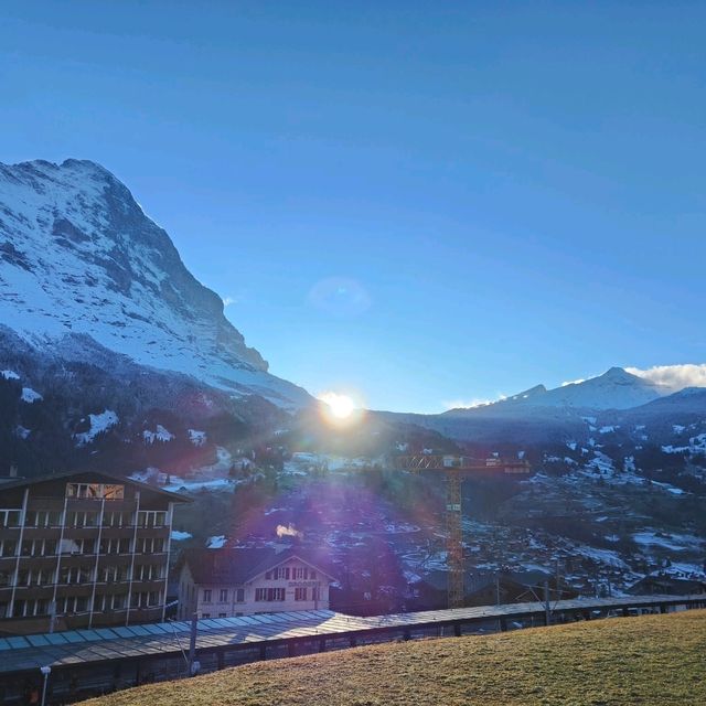 Beautiful snow mountain in Grindelwald