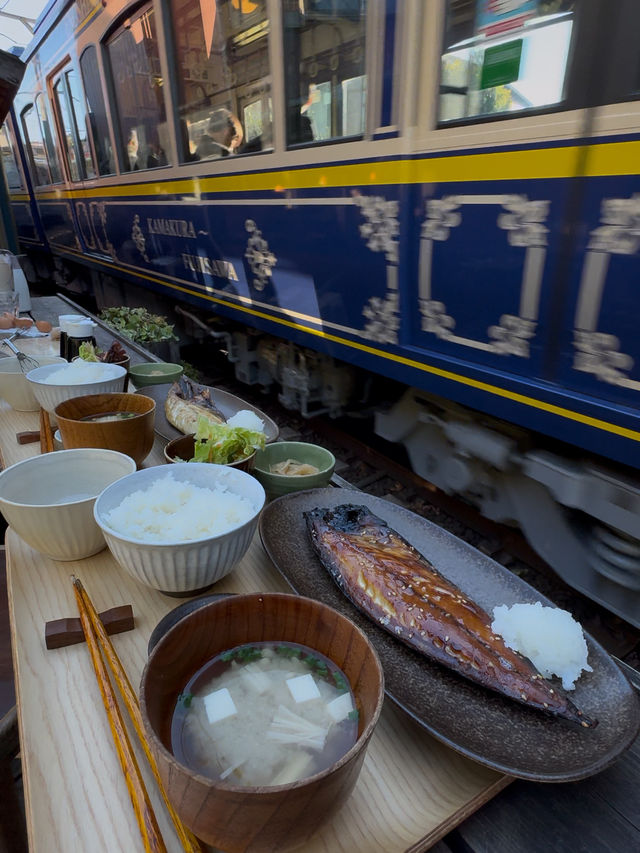 Grilled Fish and Passing Trains at Cafe Yoridokoro in Kamakura