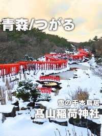 【青森／つがる市】雪の千本鳥居「髙山稲荷神社」⁡