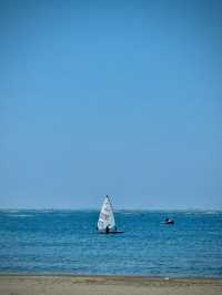 台南 漁光島 🌊 海邊漫步，享受陽光與海風！⛵️