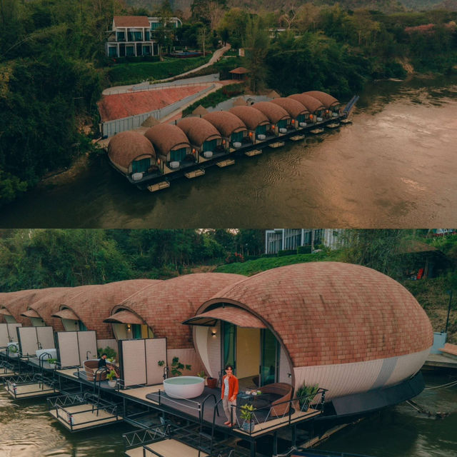 ที่พักริมน้ำฟีลดี ติดแม่น้ำแควน้อย กาญจนบุรี ⛰️💚🏞️