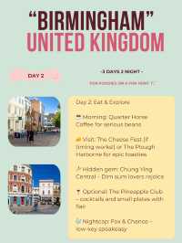 Birmingham 3-days itinerary -