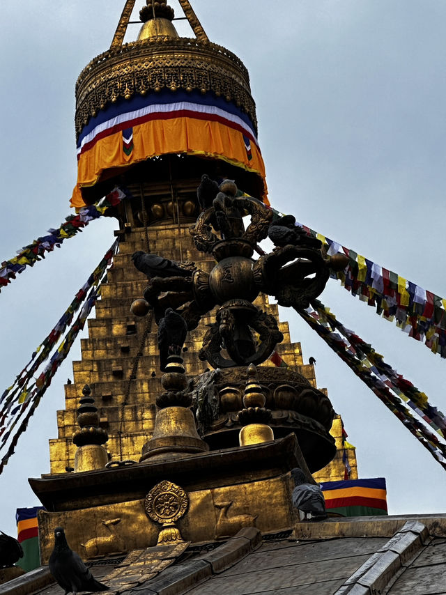 Buddha stupa vibrant center of Buddhism 
