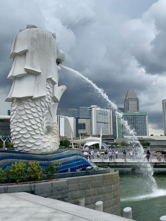 I Met a Spitting Lion-Fish at Merlion Park Singapore