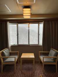 traditional tatami-style hotel at Hokkaido Onsen village 