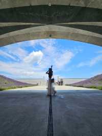 ラベンダーの丘から顔を出す、天空の頭大仏。札幌の新たな瞑想空間🪷💜