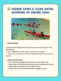 📝 Hidden Caves & Clear Water: Kayaking in Cheung Chau