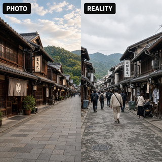 高山の古い町並み：写真の印象と、実際に歩いて感じたこと。