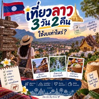 🇱🇦 เที่ยวลาว 3 วัน 2 คืน ใช้งบเท่าไหร่?