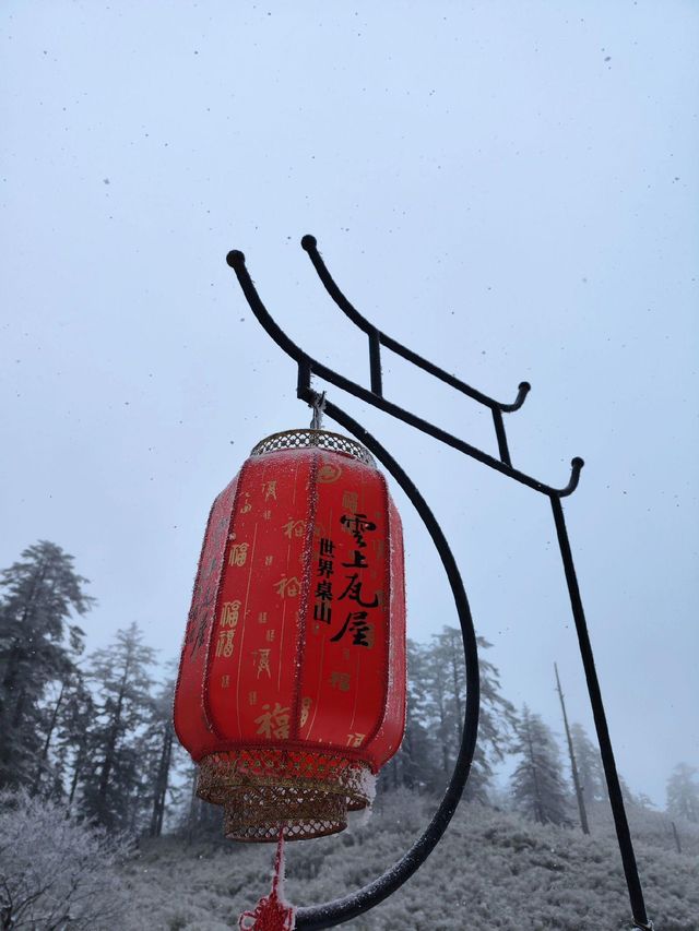 姊妹們！實拍瓦屋山又又又下雪啦