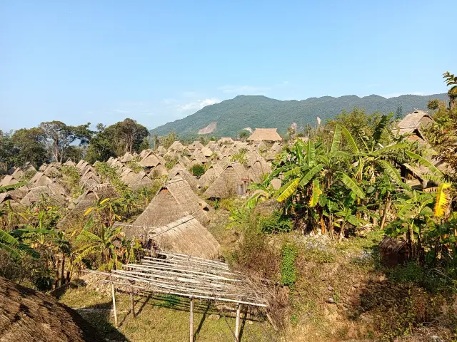 Wa ethnic traditional dwellings