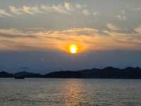 工程建設現場的夕陽餘暉