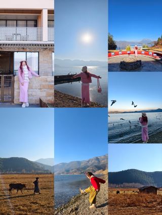 "ทะเลสาบลู่กูในฤดูหนาวนั้นงดงามราวกับโลกแห่งเทพนิยายสีฟ้า!"