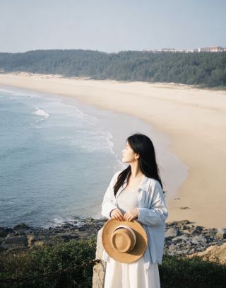 평담 치유 섬 여행, 풍차 바다와 다크 비치로 출발