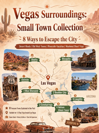Hi everyone! Just wanted to share a quick write-up from my recent trip over to Nevada. Honestly, after a couple of days on the Vegas strip, the bright lights and constant noise got a bit much for me. I’m much more at home wandering through a quiet museum or a historic street, so I decided to rent a car and head out into the desert.

Whenever I travel, I always like to pick out two or three classic, must-see historic spots, and these little towns nearby really hit the mark:

First up was Boulder City, right next to the Hoover Dam. The dam itself is an absolute engineering marvel—definitely lived up to the hype! But the real highlight for me was the town's Historic District. It’s got a lovely, relaxed vibe, and it was great just strolling around and grabbing a quiet coffee.

I also drove out to Mesquite. It’s a fantastic place to slow down for a day or two. I spent a really pleasant afternoon at the Virgin Valley Museum. If you're into local pioneering history like I am, you’ll love the old photos and exhibits there.

Lastly, if you fancy something a bit more rugged, Beatty is a great stop on the way to Death Valley. The Rhyolite Ghost Town and the Goldwell Open Air Museum out there are incredibly atmospheric—perfect for a bit of quiet exploring.

Have any of you lot been out to these desert towns? Let me know in the comments, I'd love to chat and hear your recommendations for my next trip! Cheers!