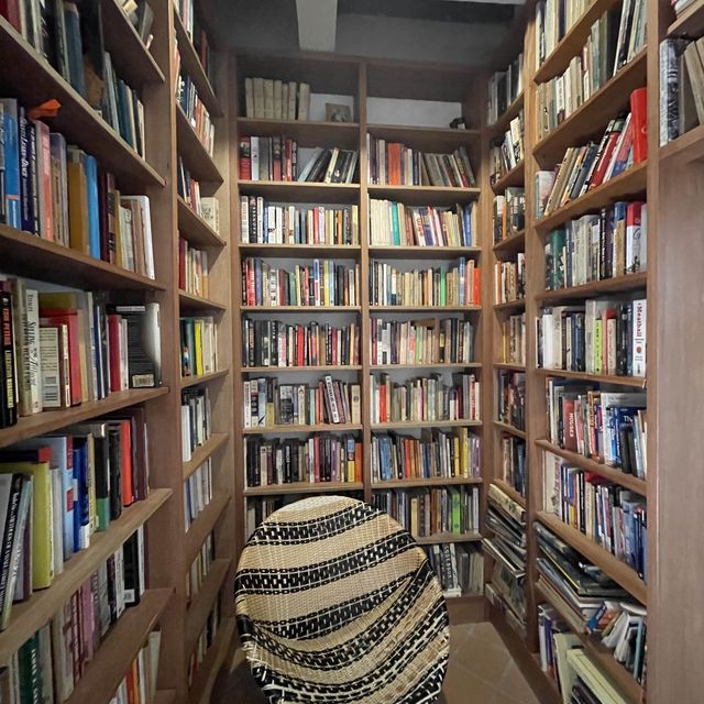 A cafe full of books