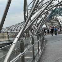 The Aesthetic Spiral Bridge in Singapore