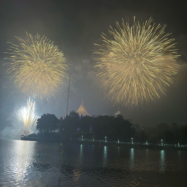 Kuching River fireworks