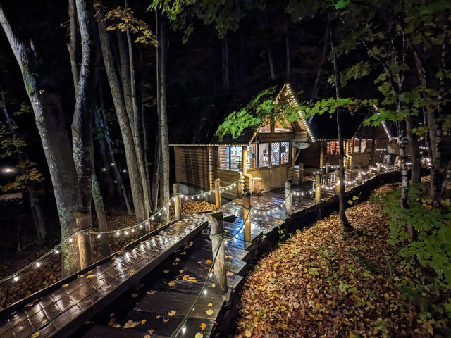 日本北海道-夜訪精靈小木屋：森林精靈露臺