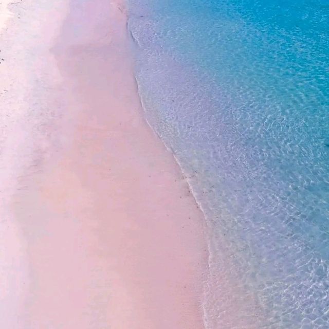 The charming pink beach