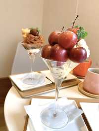 【福岡カフェ】季節ごとにかわるパフェが可愛すぎる🌰🍎