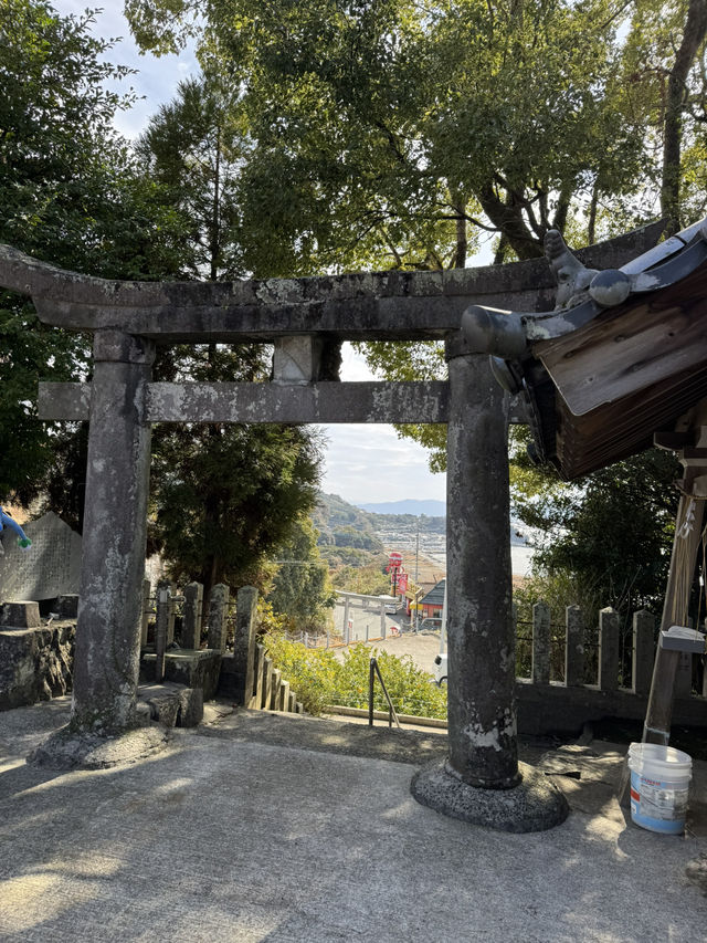 【熊本観光】切り絵の御朱印が可愛い🐇見晴らしのいい神社⛩