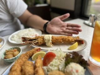 와카야마에서 정말 맛있는 새우튀김 가게