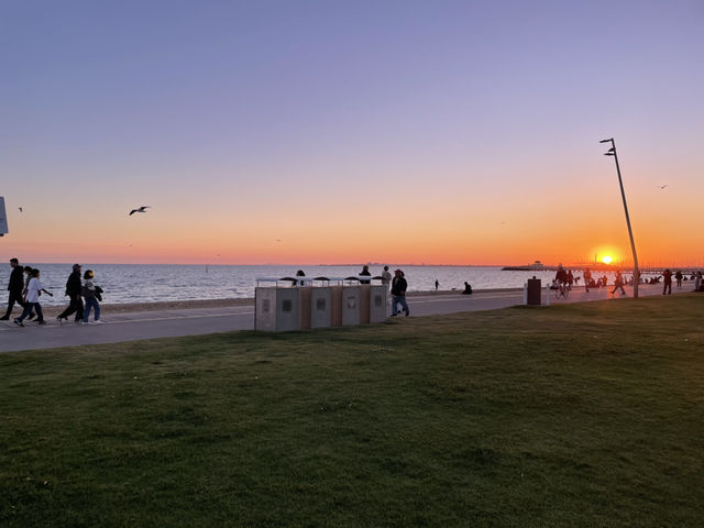 Beautiful beach at Melbourne city 