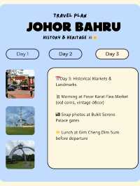 🇲🇾 Johor Bahru Itinerary 