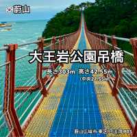 【蔚山】長さ303メートル‼️無料の吊り橋【大王岩公園吊橋】