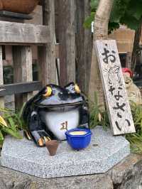 阿蘇神社門前町商店街喝一口泉水