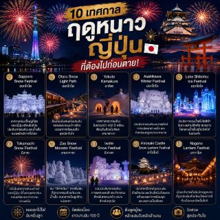 ❄️ 10 เทศกาลฤดูหนาวญี่ปุ่นที่ต้องไปก่อนตาย 🇯🇵☃️
