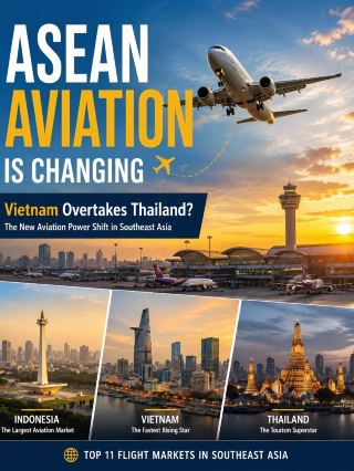 “A country that was once known mainly for its beautiful landscapes and rich culture is now becoming one of Southeast Asia’s aviation giants. 🇻🇳✈️

For years, Thailand dominated ASEAN tourism with millions of international visitors and world-famous destinations. But today, something surprising is happening, Vietnam has moved ahead of Thailand in airline seat capacity.

So, what changed?”

ASEAN’s Biggest Aviation Markets: Who Has The Most Flight Seats? ✈️

When we talk about aviation growth, it is not only about airports or airlines. It reflects how people travel, how economies grow, and how destinations connect with the world.

According to OAG aviation capacity data, ASEAN’s aviation landscape is changing rapidly.

· --

🥇 1. 🇮🇩 Indonesia — ASEAN’s Aviation Giant

Approx. 10.9 million seats

Indonesia remains the largest aviation market in Southeast Asia.

Why?

✅ The largest population in ASEAN

✅ Thousands of islands requiring domestic air travel

✅ Strong domestic networks connecting cities and islands

✅ From Jakarta to Bali, Surabaya to Makassar, aviation is part of everyday life.

· --

🥈 2. 🇻🇳 Vietnam — The Fastest Rising Aviation Power

Approx. 7.4 million seats

The biggest surprise is Vietnam overtaking Thailand.

Why is Vietnam growing so fast?

✅ Rapid economic growth

✅ Expanding international routes

✅ Strong airlines like Vietnam Airlines and VietJet Air

✅ Growing tourism from Korea, Japan, China and ASEAN countries

Vietnam is no longer just a hidden gem, it is becoming a major aviation hub in Asia.

· --

🥉 3. 🇹🇭 Thailand — The Tourism Superstar

Approx. 6.9 million seats

Thailand is still one of ASEAN’s strongest tourism destinations.

Bangkok, Phuket, Chiang Mai and Krabi continue attracting travelers worldwide.

However, Vietnam’s faster aviation expansion has pushed Thailand from second place to third place in seat capacity.

Thailand remains a tourism leader, but the competition is becoming stronger.

· --

4. 🇲🇾 Malaysia — The Low-Cost Travel Hub

Malaysia benefits from strong regional connectivity, especially through Kuala Lumpur International Airport.

The growth of AirAsia helped make Malaysia one of Southeast Asia’s easiest countries for affordable travel.

---

5. 🇵🇭 Philippines — The Island Aviation Market

With thousands of islands, air travel is essential.

Strong domestic demand and airlines such as Cebu Pacific and Philippine Airlines support the country’s aviation network.

---

🌏 ASEAN Aviation Ranking (1–11)

🥇 1. 🇮🇩 Indonesia
🥈 2. 🇻🇳 Vietnam
🥉 3. 🇹🇭 Thailand
4. 🇲🇾 Malaysia
5. 🇵🇭 Philippines
6. 🇸🇬 Singapore
7. 🇲🇲 Myanmar
8. 🇰🇭 Cambodia
9. 🇱🇦 Laos
10. 🇧🇳 Brunei
11. 🇹🇱 Timor-Leste

· --

“Every flight route tells a story. Behind every seat is a traveler with a dream, a business trip, a family reunion, or a new adventure waiting to begin.”

The rise of Vietnam shows how quickly Southeast Asia is changing.

For travelers, this means more routes, more choices, and more opportunities to discover this incredible region. 🌏✈️

· --

#aseantravel    
#AviationNews 
#vietnamtravel    
#thailandtravel    
#indonesiatravel    
#southeastasia    
#traveltrends    
#FlightRoutes    
#travelasia    
#tripcomcreator 
#traveldiscussion 
#tripcom 
#travel2026 
#travel 
#best_trip_by_trip 

