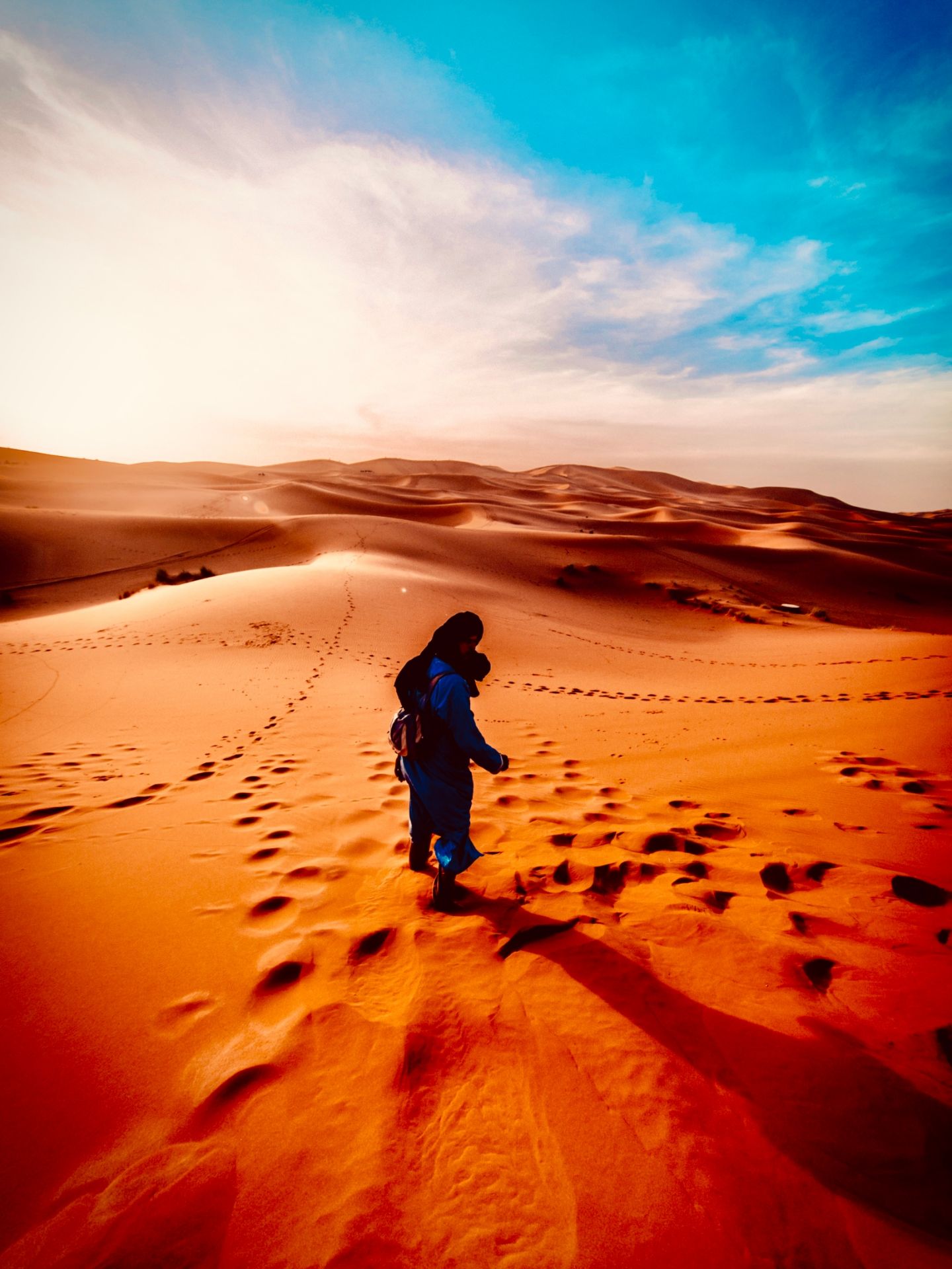 Xinjiang’s Karamay Urhe Ghost City Populus Euphratica Margin Gobi Road Sunset