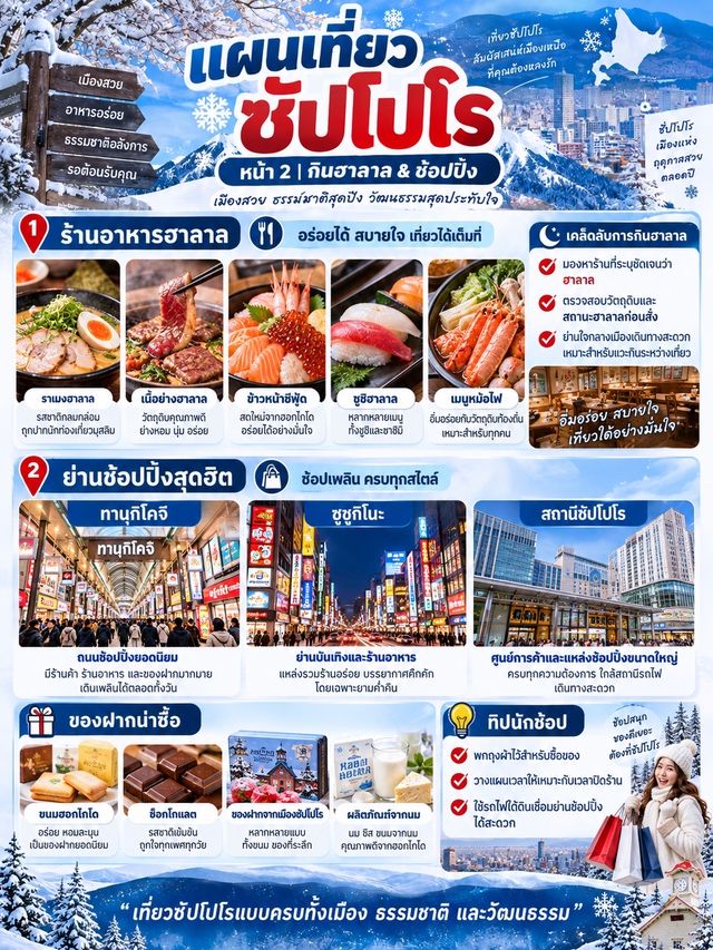 ❄️🇯🇵 แผนเที่ยวซัปโปโร 3 วัน เที่ยวเมือง กินฮาลาล ช้อปปิ้ง และชมธรรมชาติแบบครบ ๆ