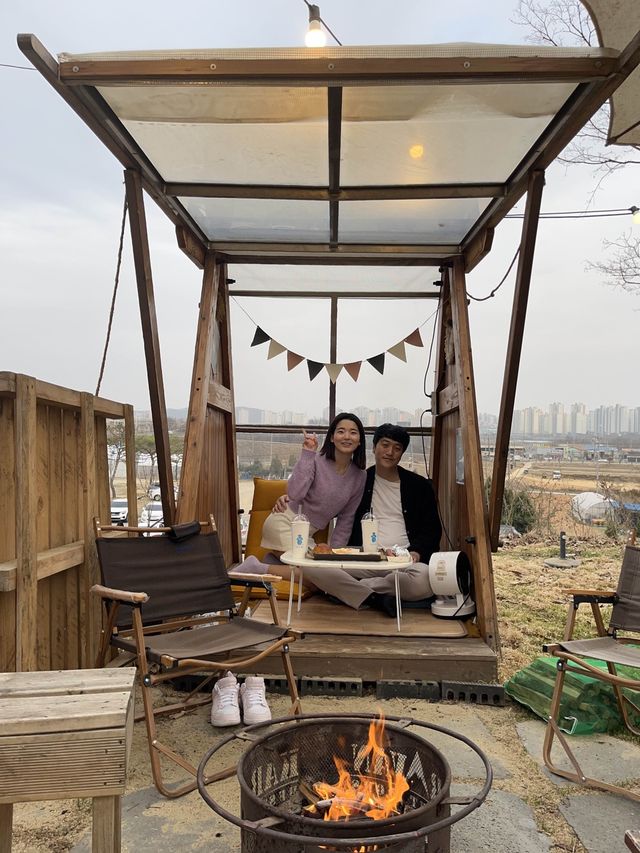 서울근교 도심에서 즐기는 불멍 가능한 카페!