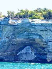 Discover the wild beauty of the crystal blue water and sandstone cliffs along Lake Superior in MI