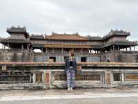 The scenic train from Danang to the Imperial City Hue, Vietnam. 